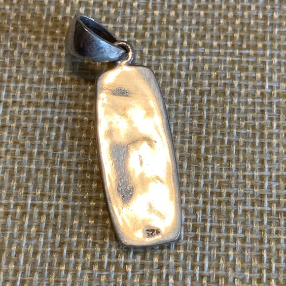 Genuine black opal inlay sterling pendant and earrings. - Picture 7 of 15